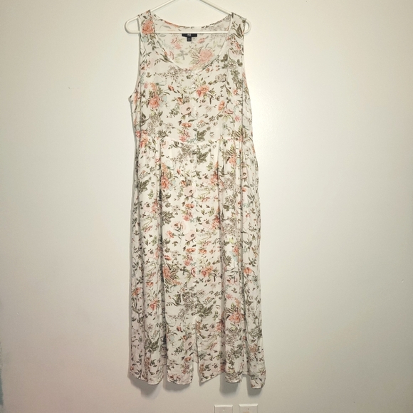 Frye Dresses & Skirts - Frye Floral Easy Button Front Midi Dress XXL